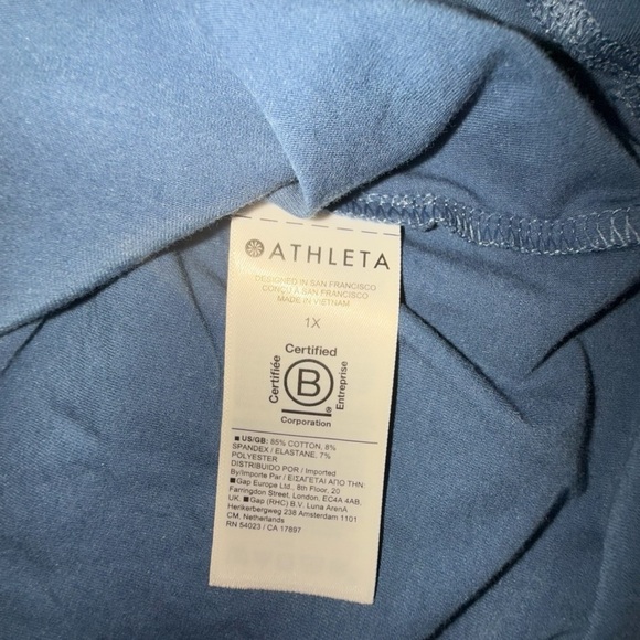 ATHLETA Outbound V-Neck Tee - Jay Blue Women’s 1X - Picture 7 of 11